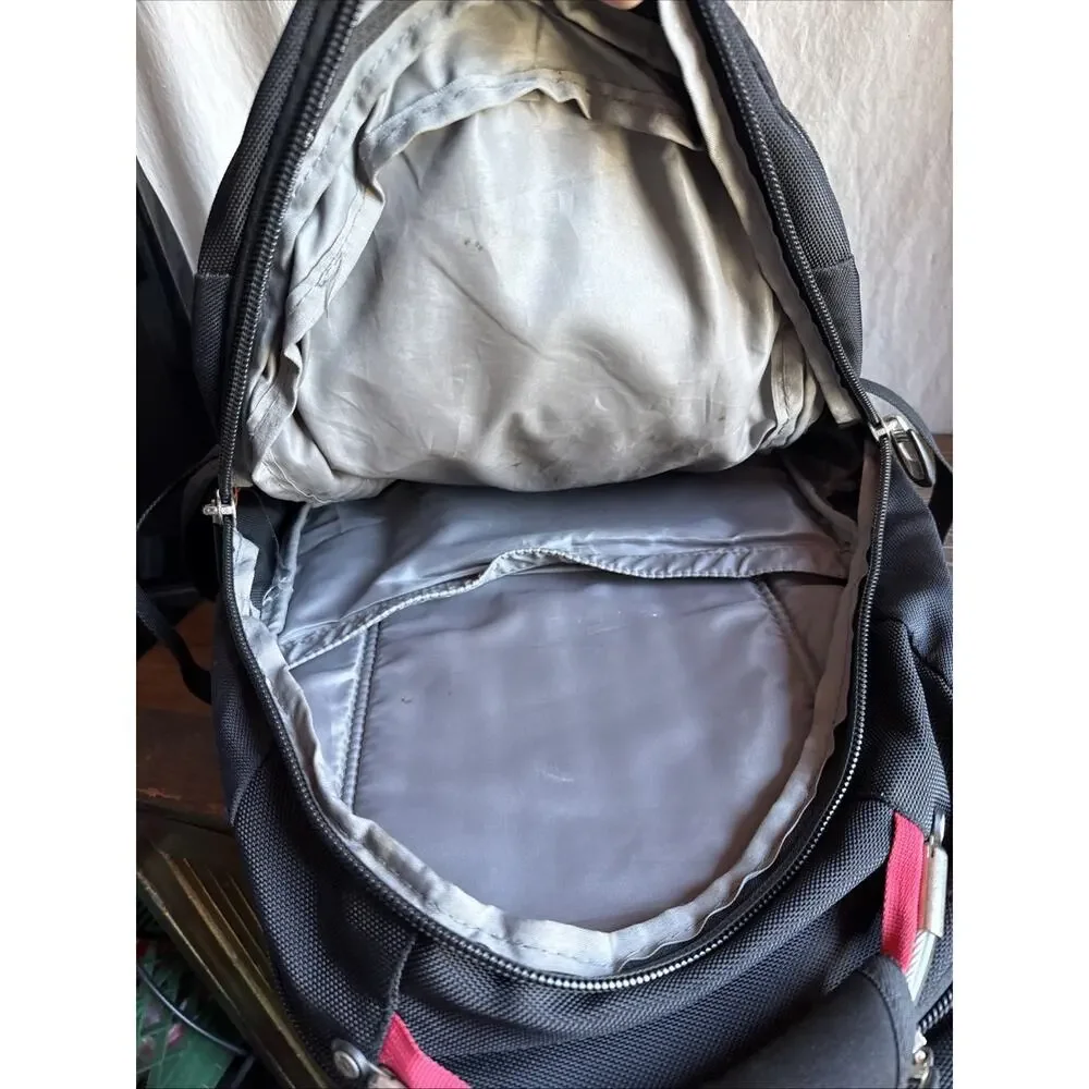High Sierra Elite Laptop Backpack Black Red Airflow Suspension